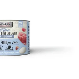 Sparpaket 24 x 200 g Mac's Kitten Kalb und Hühnerherzen Katzen Nassfutter Neue Kollektion
